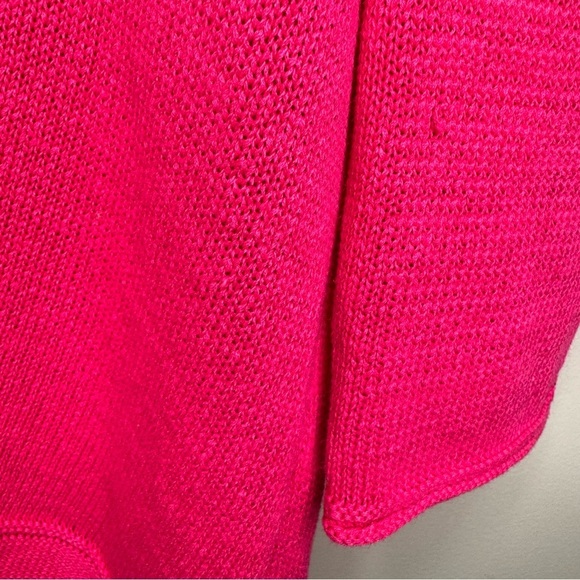 Olsen Linen Cotton Pink Cardigan Sweater Size Medium/Large 12 - Picture 7 of 9